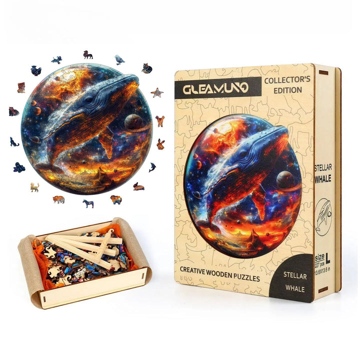 Stellar Whale Wooden Jigsaw Puzzles