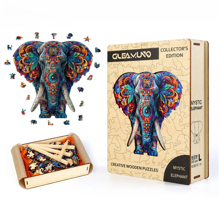 Mystic Elephant Wooden Jigsaw Puzzles