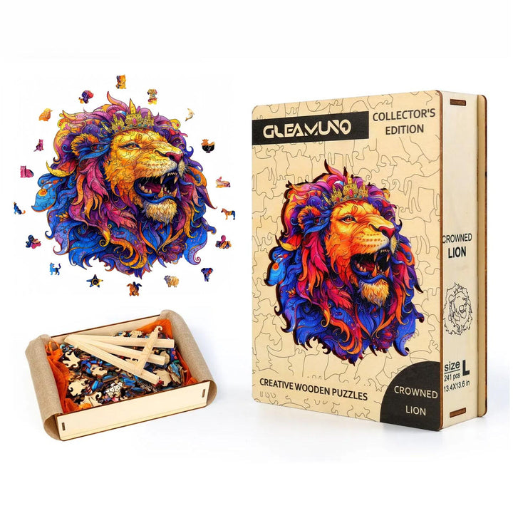 Crowned Lion Wooden Jigsaw Puzzles