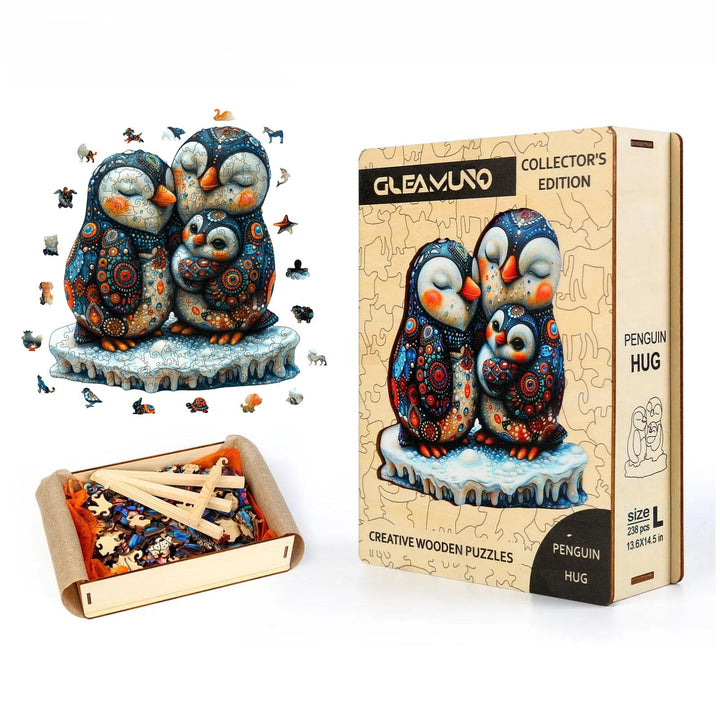 Penguin Hug Wooden Jigsaw Puzzles