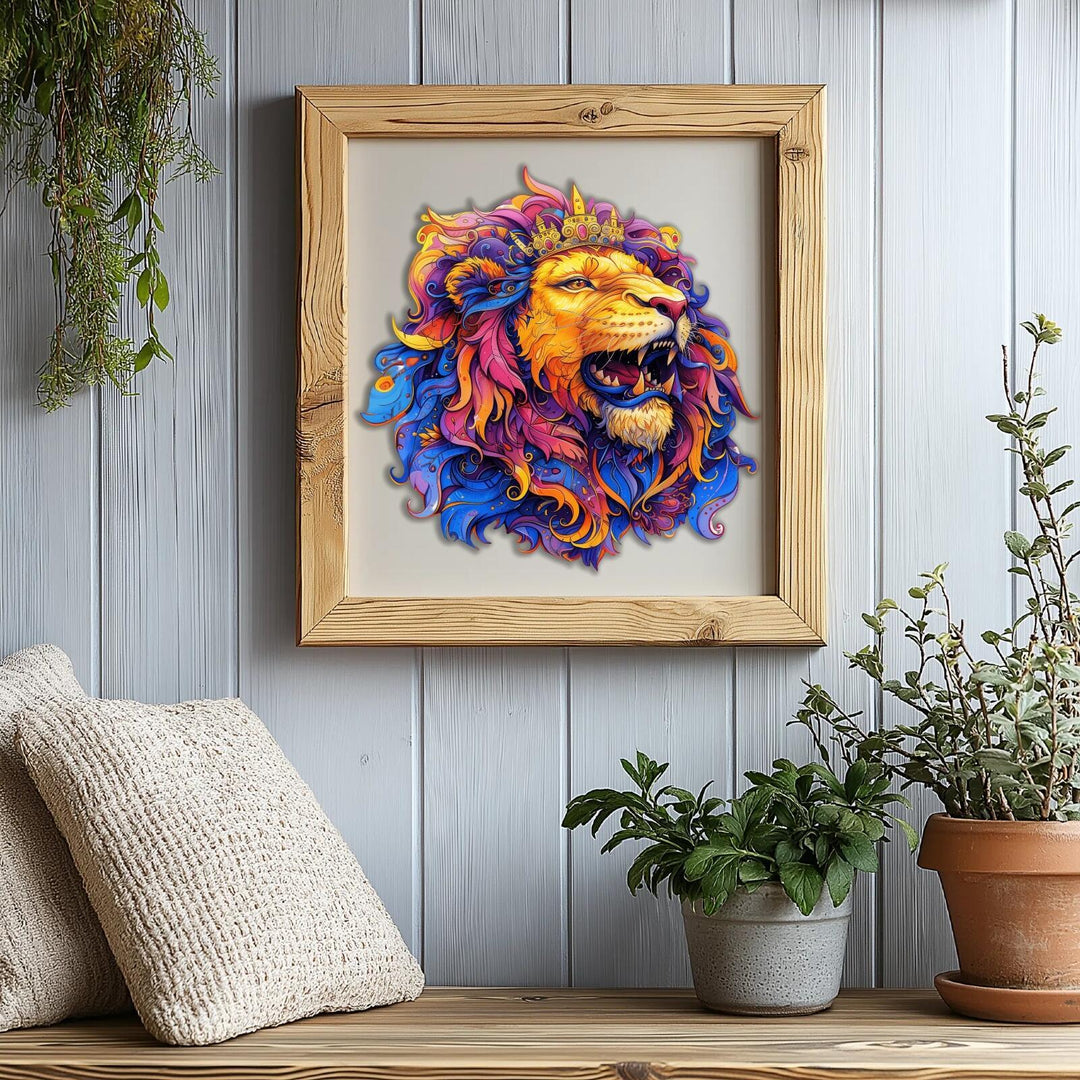 Crowned Lion Wooden Jigsaw Puzzles