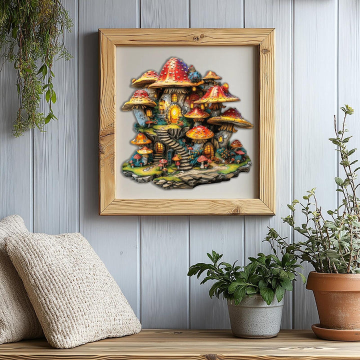 Mushroom Town Wooden Jigsaw Puzzles