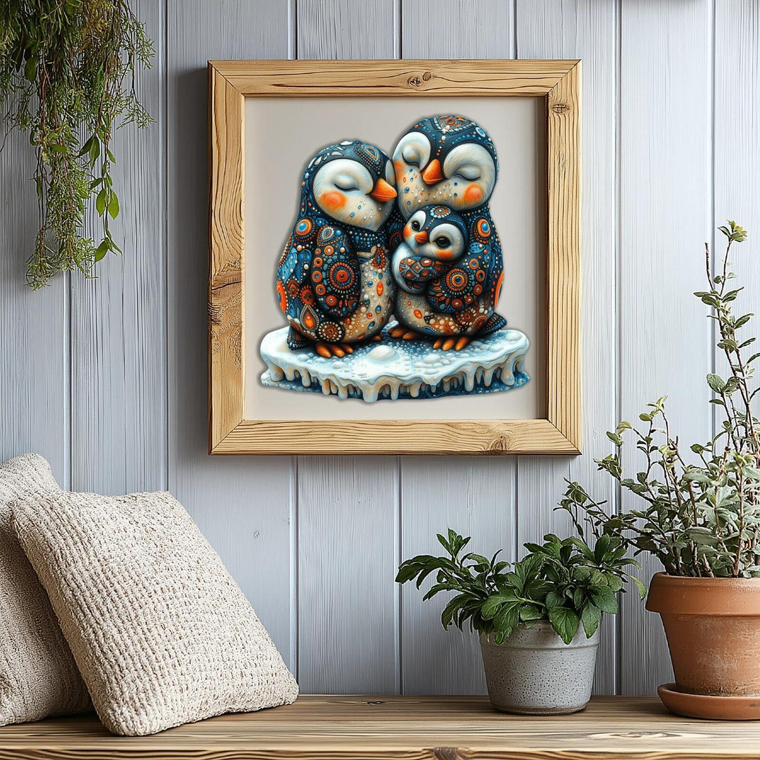 Penguin Hug Wooden Jigsaw Puzzles