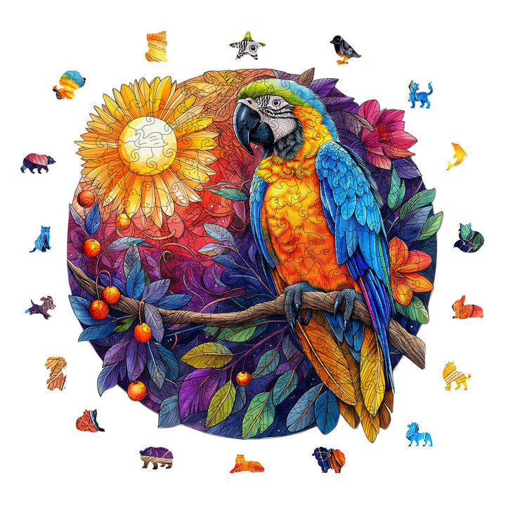 Tropical Parrot Wooden Jigsaw Puzzles