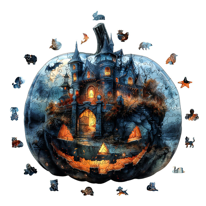 Pumpkin Castle Wooden Jigsaw Puzzles