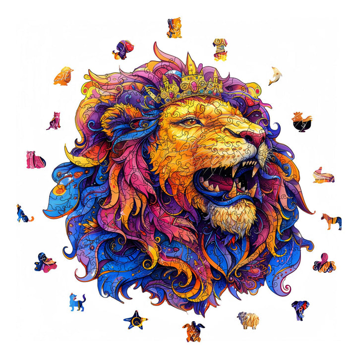 Crowned Lion Wooden Jigsaw Puzzles