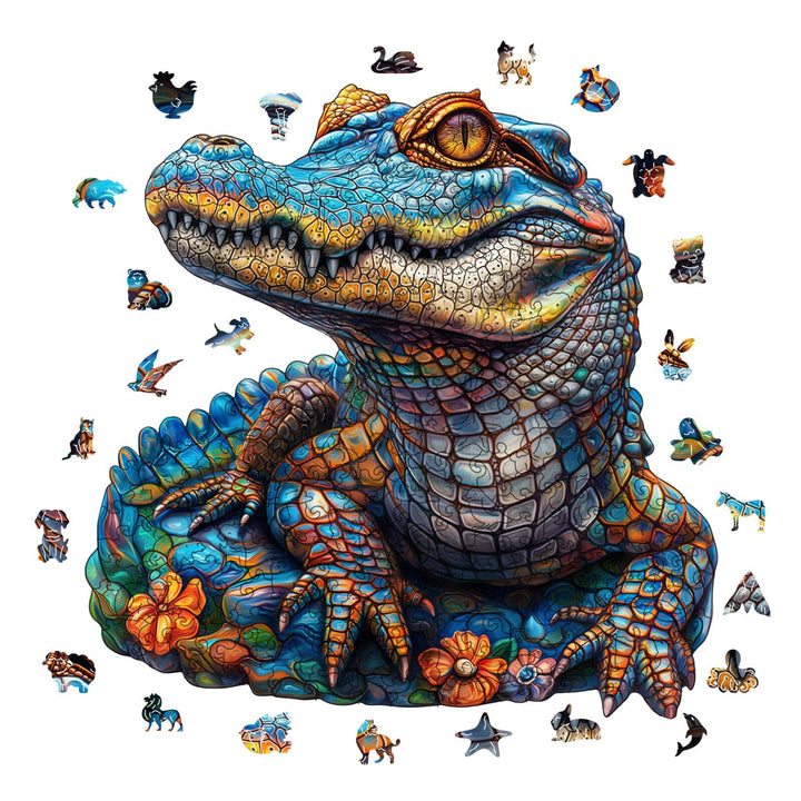 Cheerful Crocodile Wooden Jigsaw Puzzles