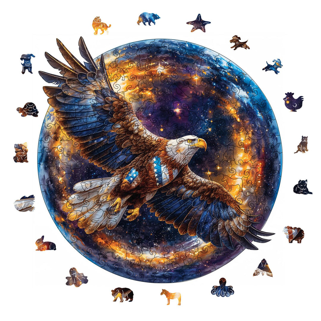 Galactic Eagle Wooden Jigsaw Puzzles