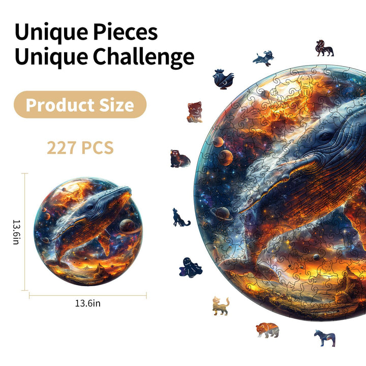 Stellar Whale Wooden Jigsaw Puzzles