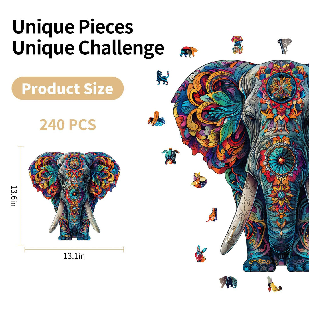 Mystic Elephant Wooden Jigsaw Puzzles