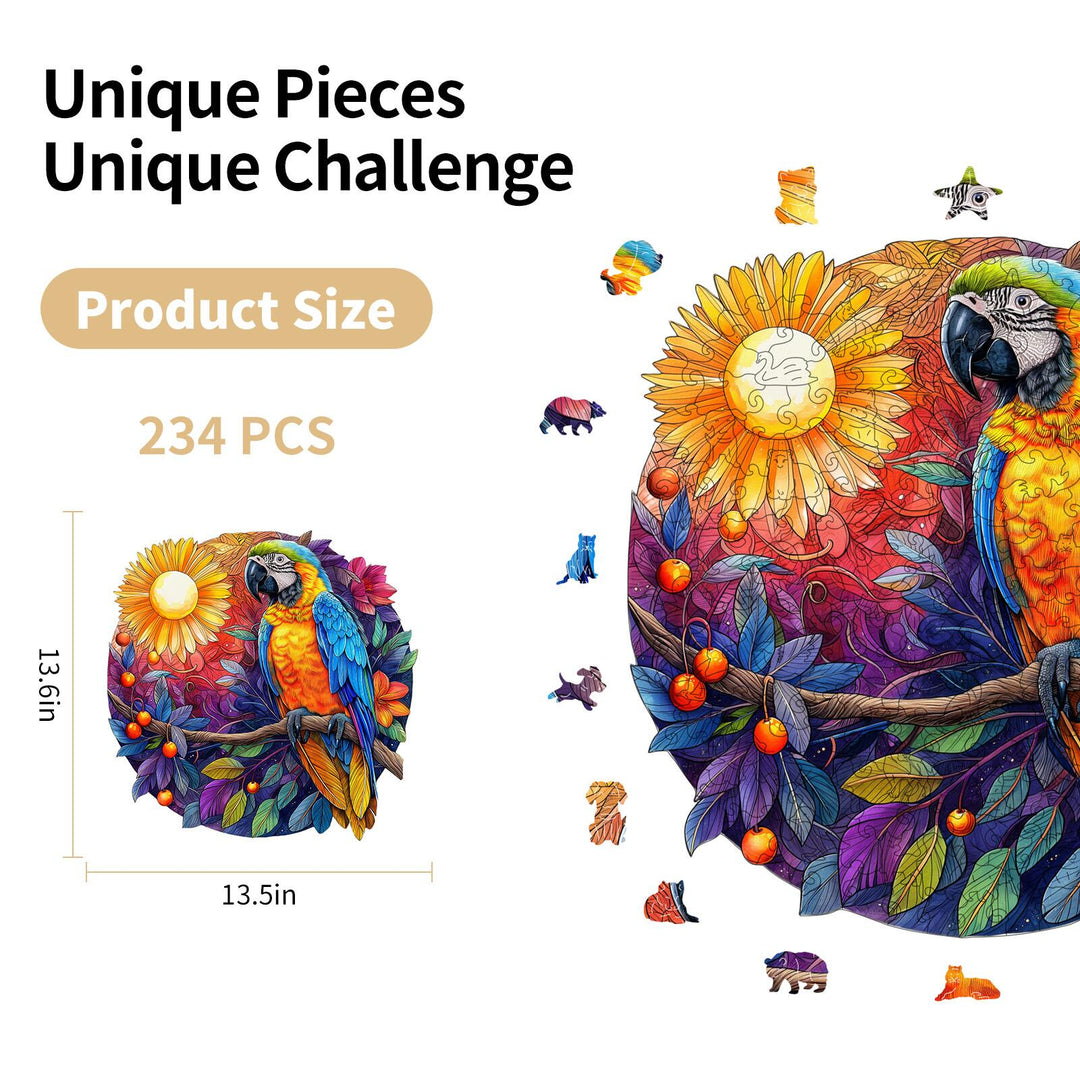 Tropical Parrot Wooden Jigsaw Puzzles