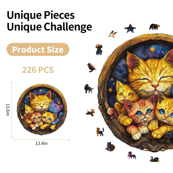 Cozy Kittens Wooden Jigsaw Puzzles