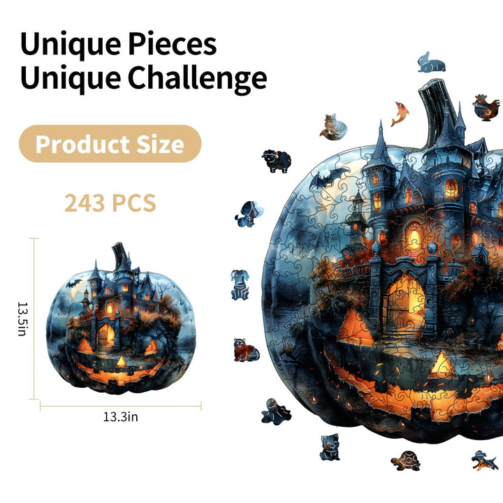 Pumpkin Castle Wooden Jigsaw Puzzles