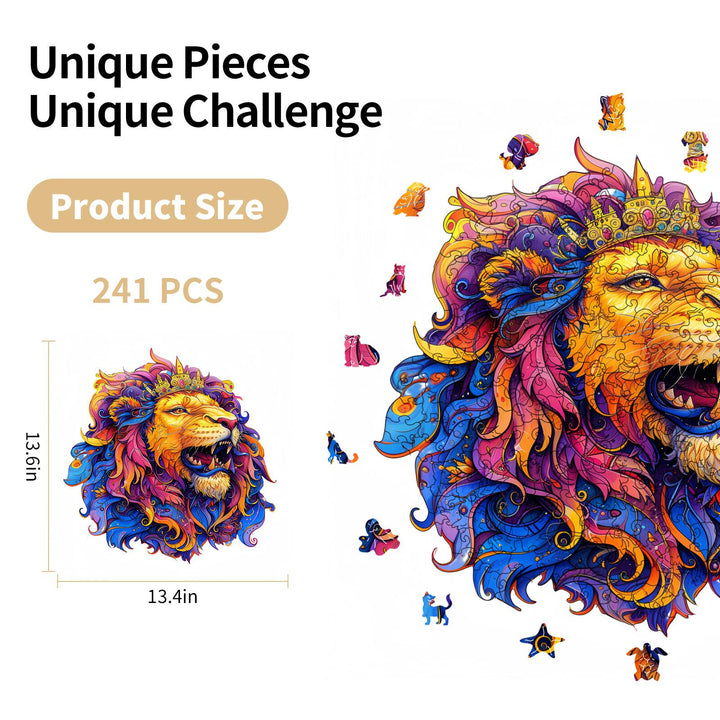 Crowned Lion Wooden Jigsaw Puzzles