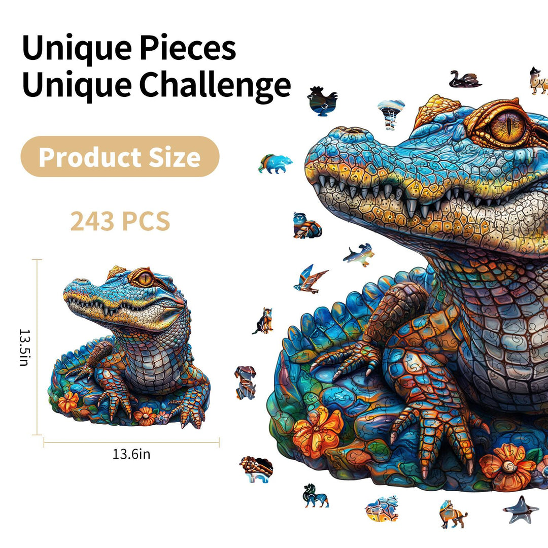 Cheerful Crocodile Wooden Jigsaw Puzzles