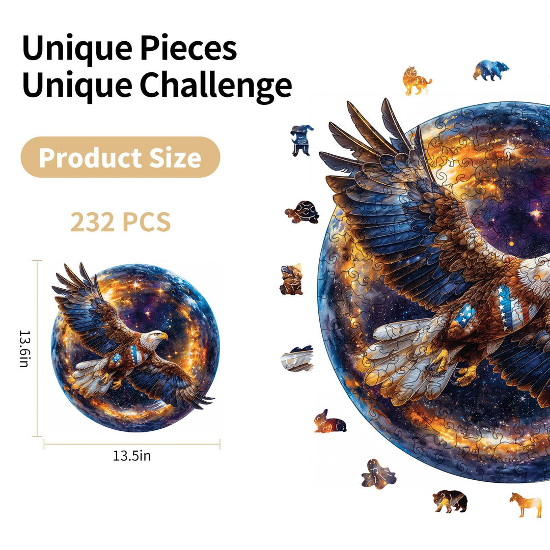 Galactic Eagle Wooden Jigsaw Puzzles