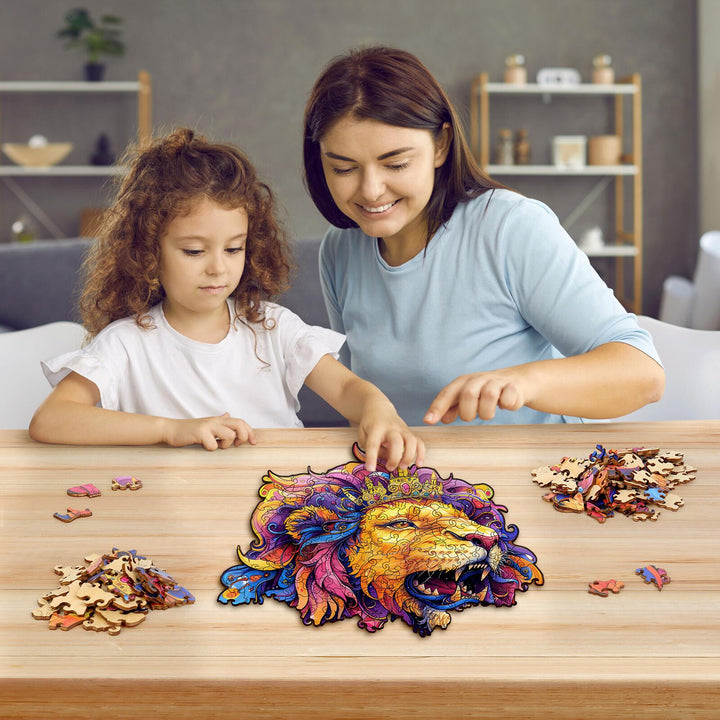 Crowned Lion Wooden Jigsaw Puzzles