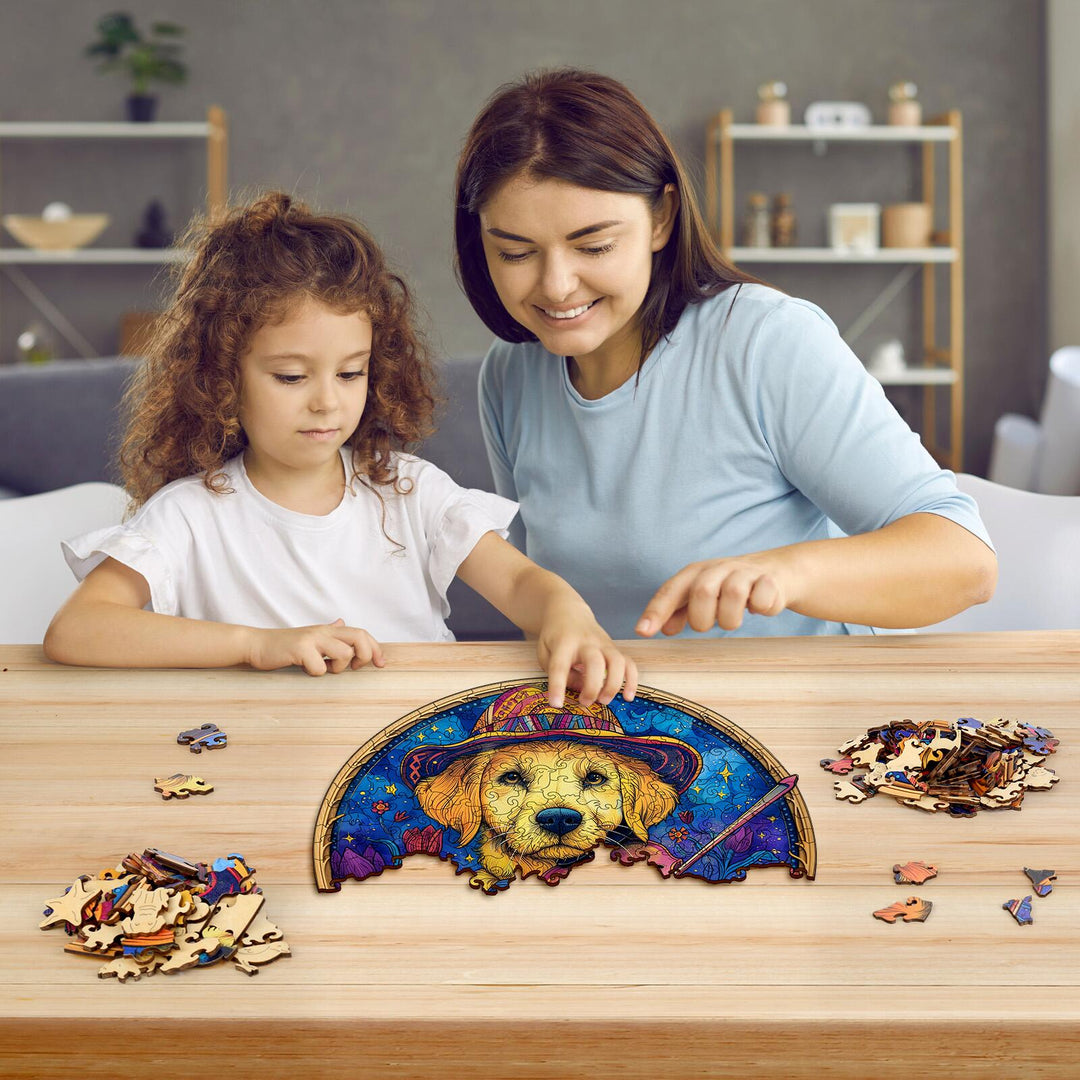 Violin Dog Wooden Jigsaw Puzzles