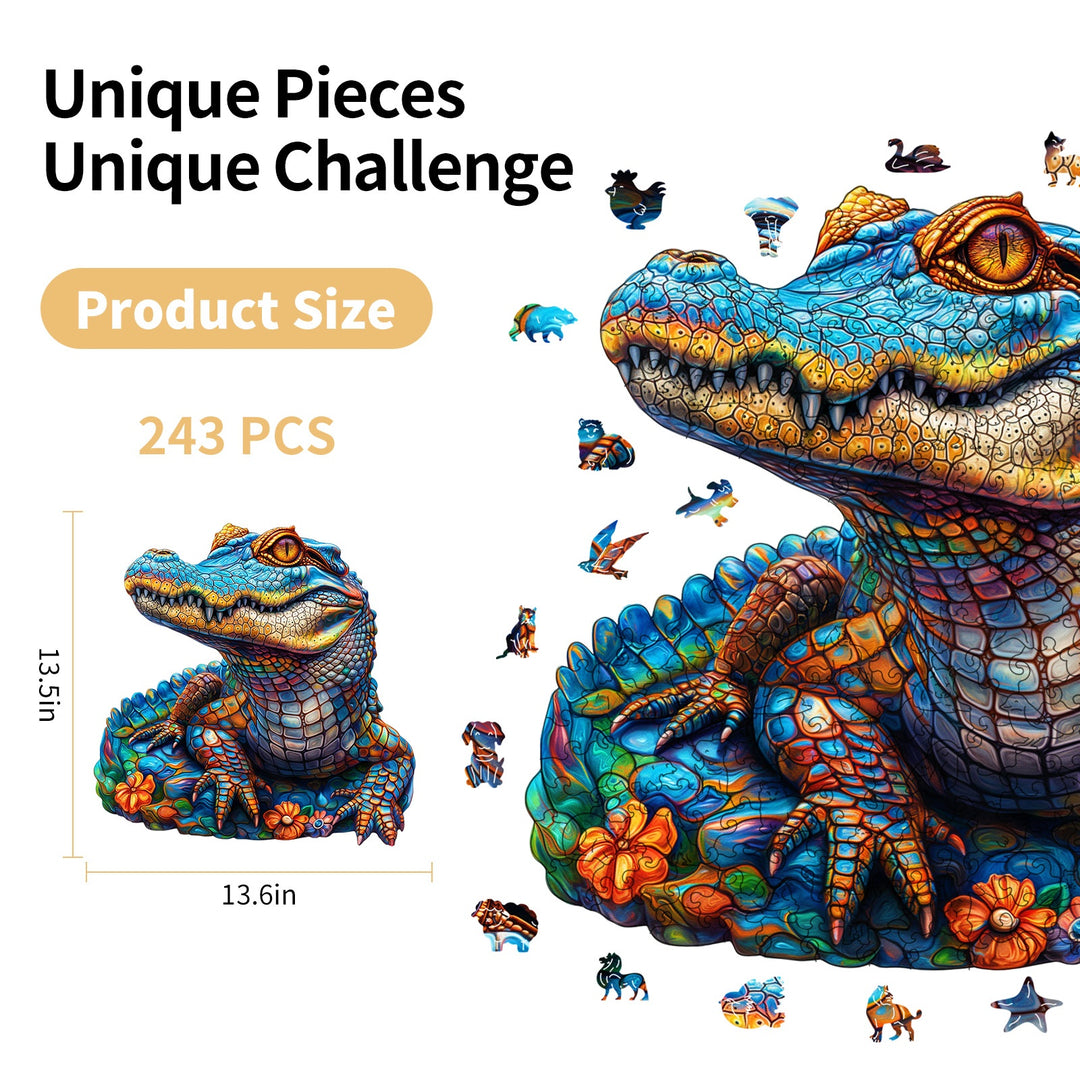 Cheerful Crocodile Wooden Jigsaw Puzzles