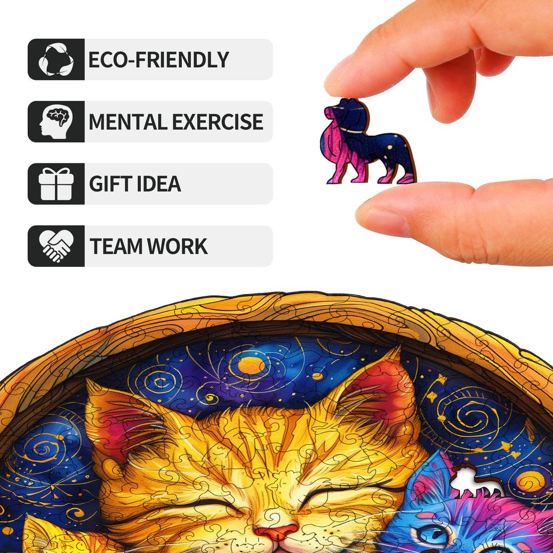 Cozy Kittens Wooden Jigsaw Puzzles