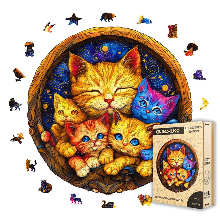 Cozy Kittens Wooden Jigsaw Puzzles