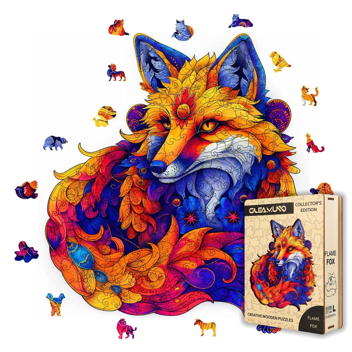 Flame Fox Wooden Jigsaw Puzzles