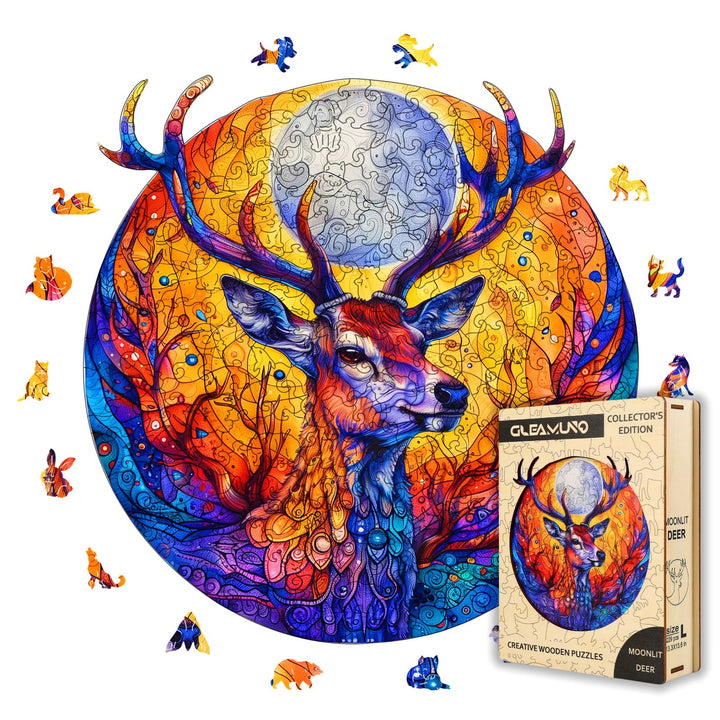 Moonlit Deer Wooden Jigsaw Puzzles