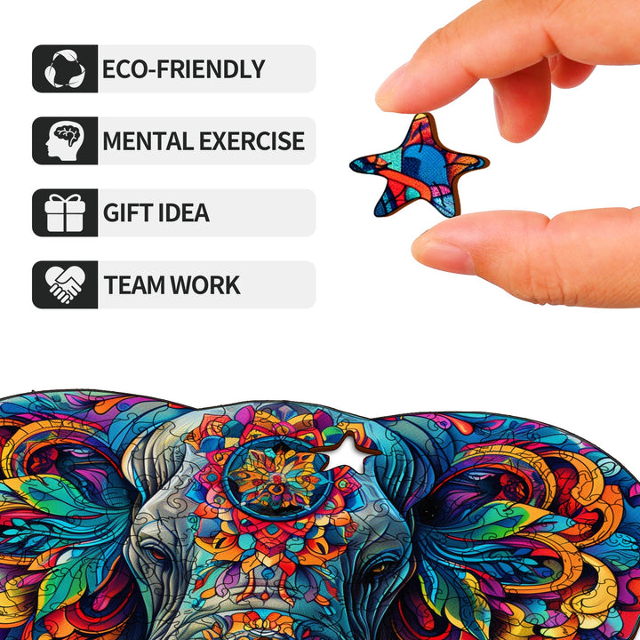 Mystic Elephant Wooden Jigsaw Puzzles
