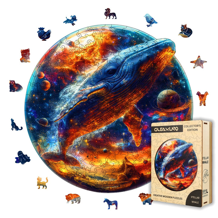 Stellar Whale Wooden Jigsaw Puzzles