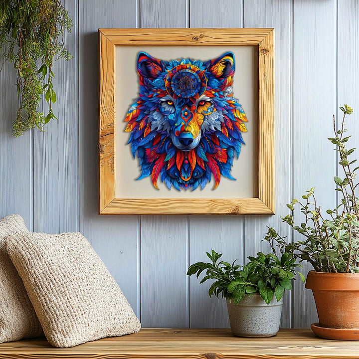 Totemic Wolf Wooden Jigsaw Puzzles