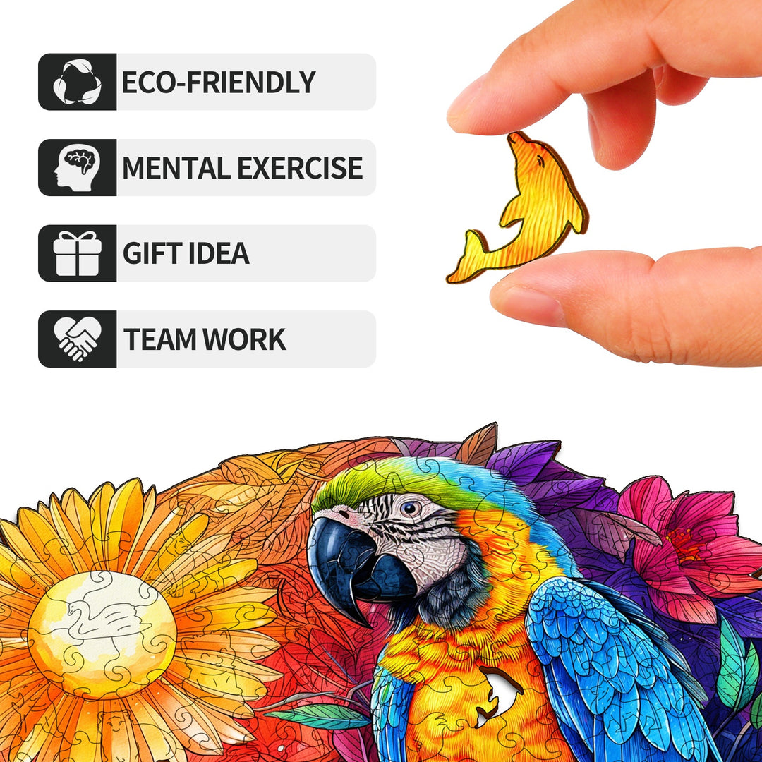 Tropical Parrot Wooden Jigsaw Puzzles