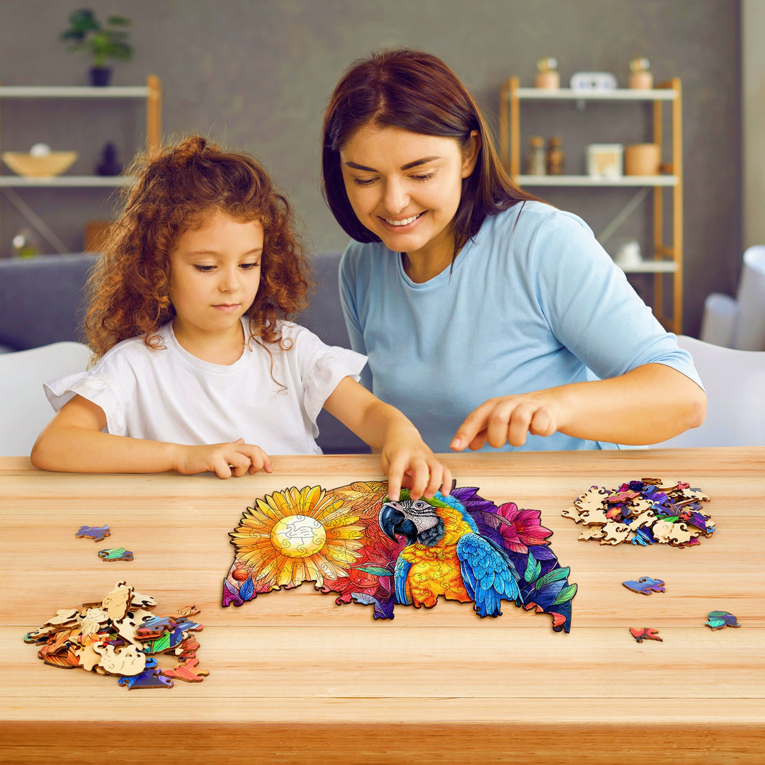 Tropical Parrot Wooden Jigsaw Puzzles