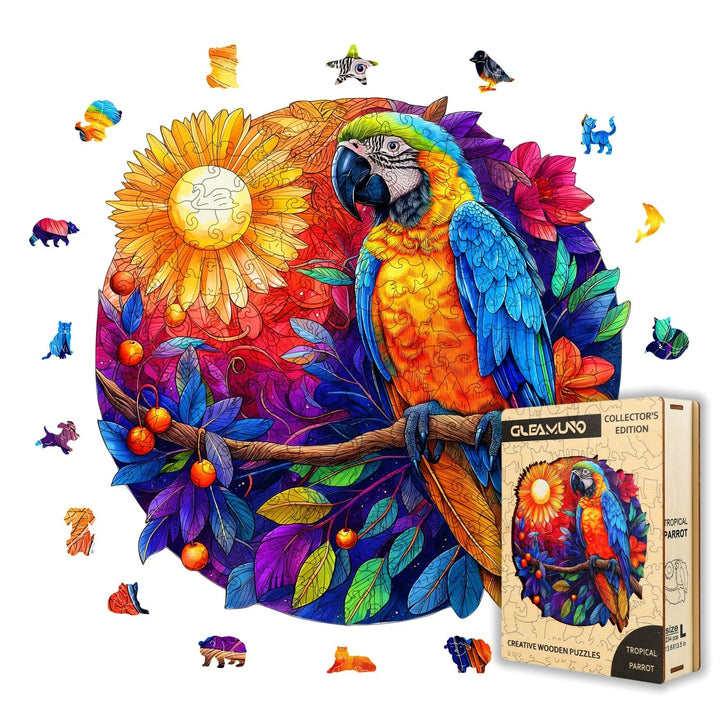 Tropical Parrot Wooden Jigsaw Puzzles