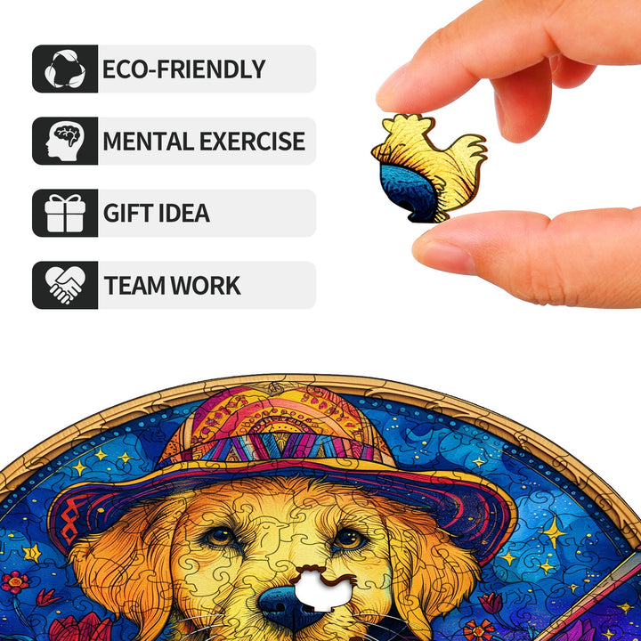 Violin Dog Wooden Jigsaw Puzzles