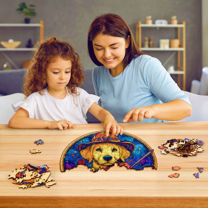 Violin Dog Wooden Jigsaw Puzzles